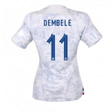 Frankrike Ousmane Dembele #11 Bortatröja Dam VM 2022 Korta ärmar